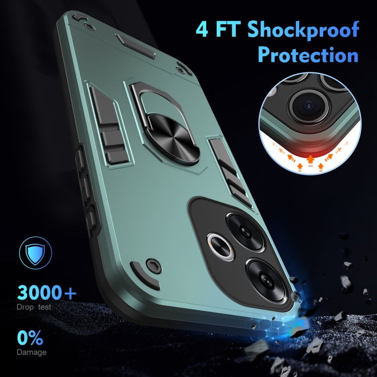For Xiaomi Redmi Turbo 3 Shockproof Metal Ring Holder Phone Case