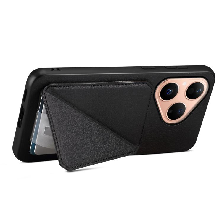 For Huawei Pura 80 5G D04 Calf Texture Dual Card Slot Holder Phone Case