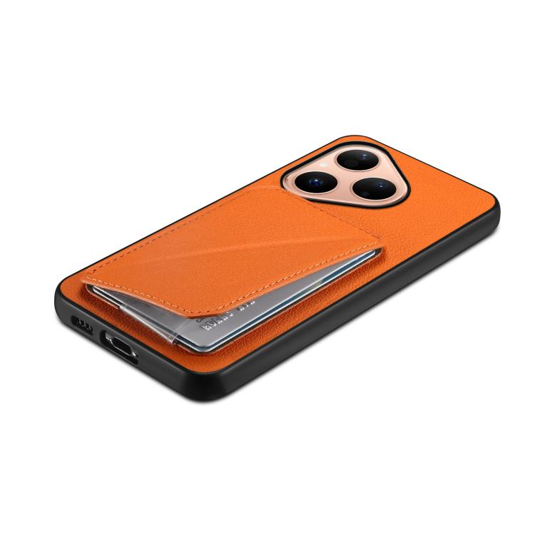 For Huawei Pura 80 5G D04 Calf Texture Dual Card Slot Holder Phone Case