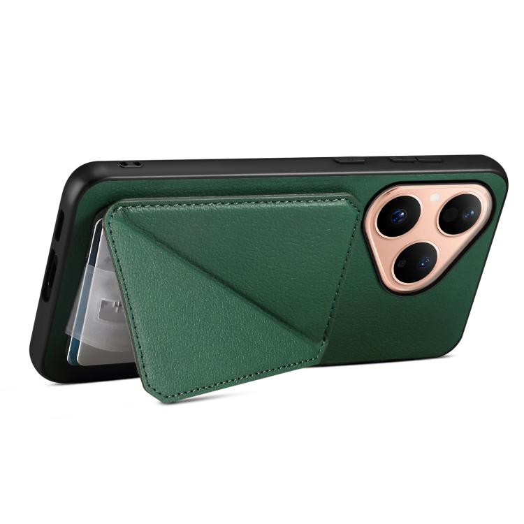 For Huawei Pura 80 5G D04 Calf Texture Dual Card Slot Holder Phone Case