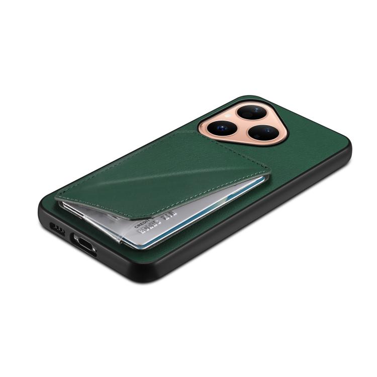 For Huawei Pura 80 5G D04 Calf Texture Dual Card Slot Holder Phone Case