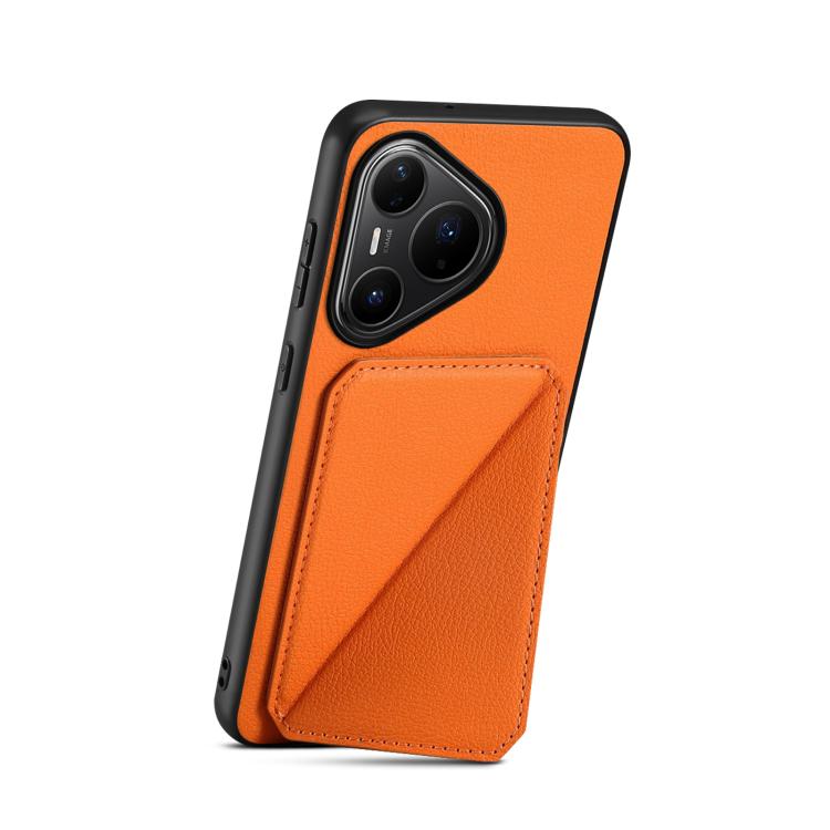 For Huawei Pura 80 Pro / 80 Pro+ 5G D04 Calf Texture Dual Card Slot Holder Phone Case