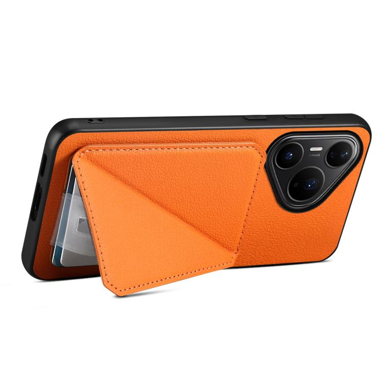 For Huawei Pura 80 Pro / 80 Pro+ 5G D04 Calf Texture Dual Card Slot Holder Phone Case