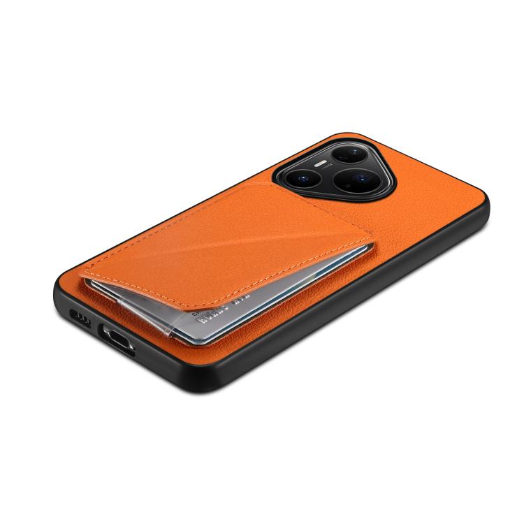 For Huawei Pura 80 Pro / 80 Pro+ 5G D04 Calf Texture Dual Card Slot Holder Phone Case