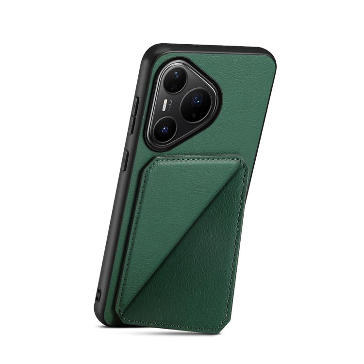 For Huawei Pura 80 Pro / 80 Pro+ 5G D04 Calf Texture Dual Card Slot Holder Phone Case