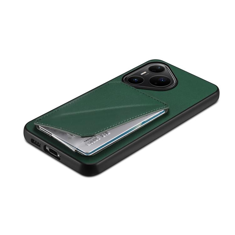 For Huawei Pura 80 Pro / 80 Pro+ 5G D04 Calf Texture Dual Card Slot Holder Phone Case
