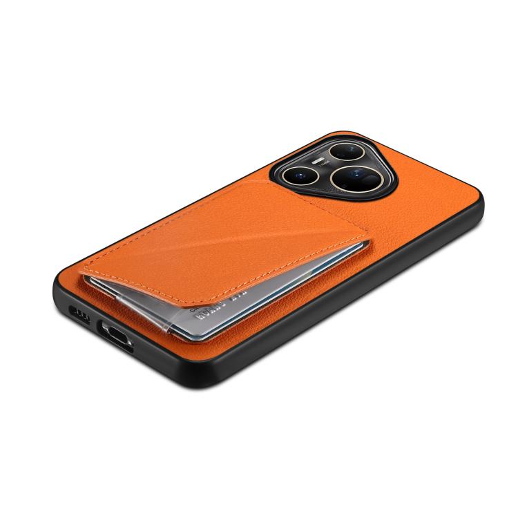 For Huawei Pura 80 Ultra 5G D04 Calf Texture Dual Card Slot Holder Phone Case