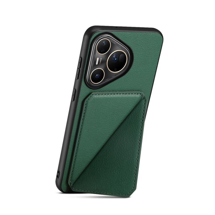 For Huawei Pura 80 Ultra 5G D04 Calf Texture Dual Card Slot Holder Phone Case