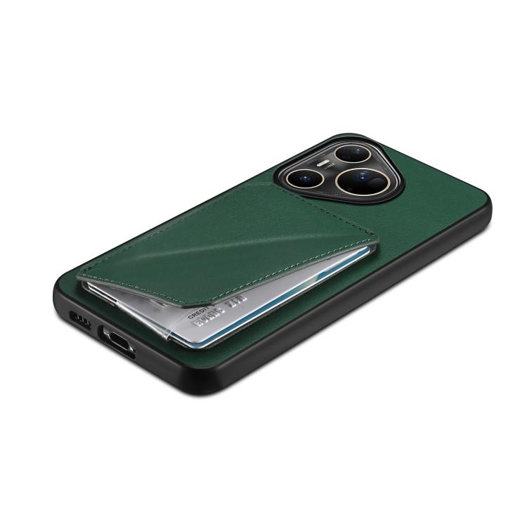 For Huawei Pura 80 Ultra 5G D04 Calf Texture Dual Card Slot Holder Phone Case