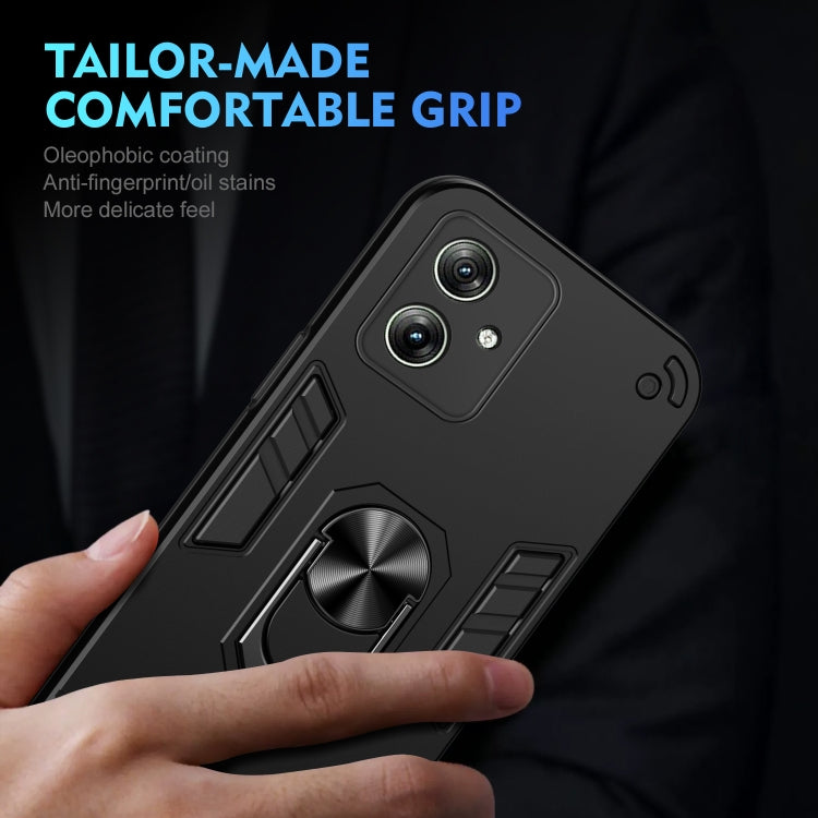 For Motorola Moto G64 5G Shockproof Metal Ring Holder Phone Case