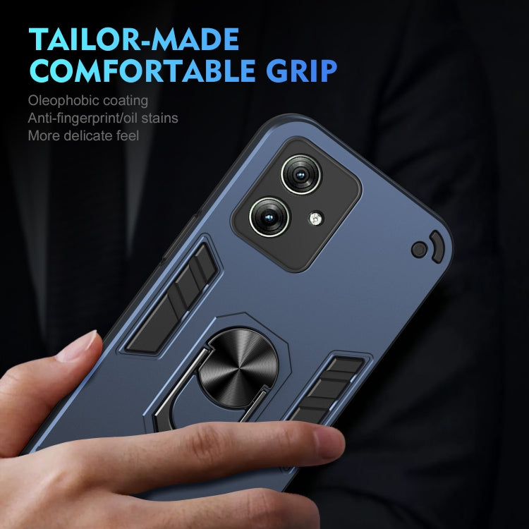 For Motorola Moto G64 5G Shockproof Metal Ring Holder Phone Case