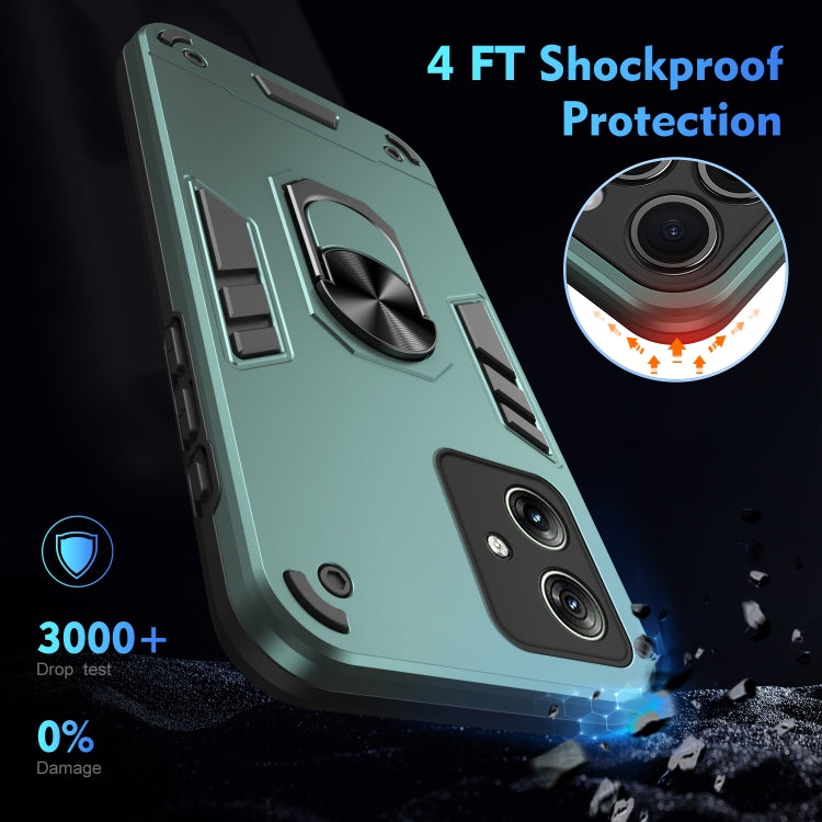 For Motorola Moto G64 5G Shockproof Metal Ring Holder Phone Case