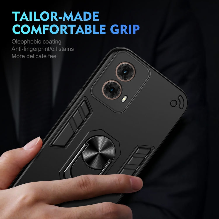 For Motorola Moto G85 Shockproof Metal Ring Holder Phone Case
