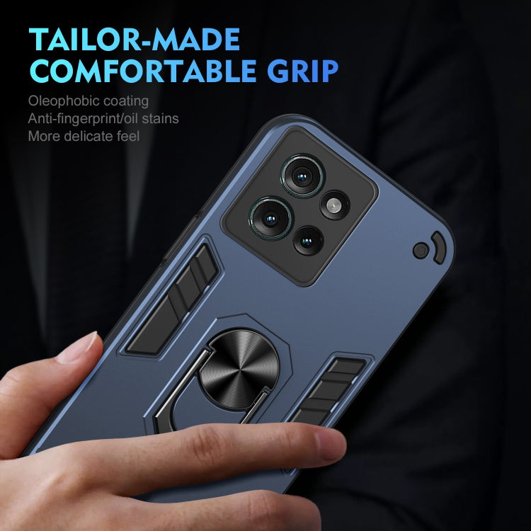 For Motorola Edge 50 Shockproof Metal Ring Holder Phone Case