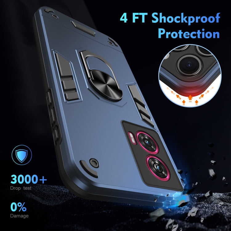 For Motorola Edge 50 Fusion Shockproof Metal Ring Holder Phone Case