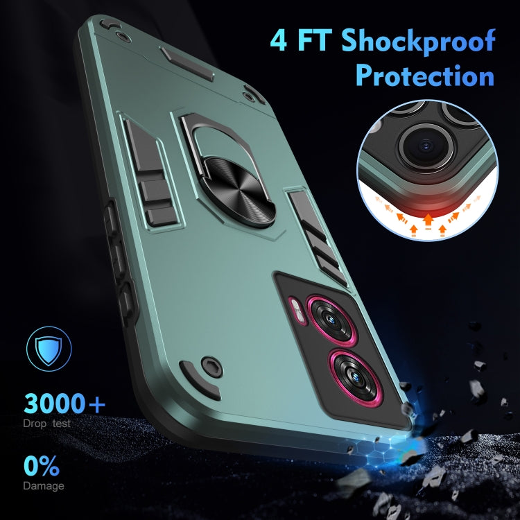 For Motorola Edge 50 Fusion Shockproof Metal Ring Holder Phone Case