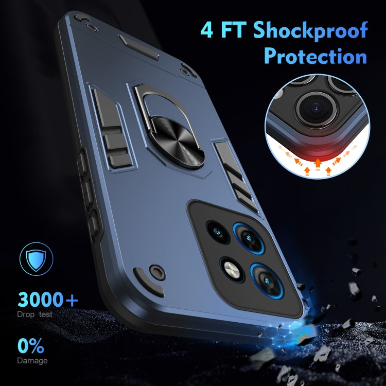For Motorola Edge 50 Neo Shockproof Metal Ring Holder Phone Case