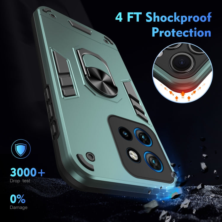 For Motorola Edge 50 Neo Shockproof Metal Ring Holder Phone Case