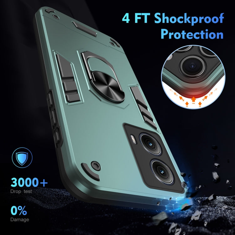 For Motorola Edge 2024 Shockproof Metal Ring Holder Phone Case