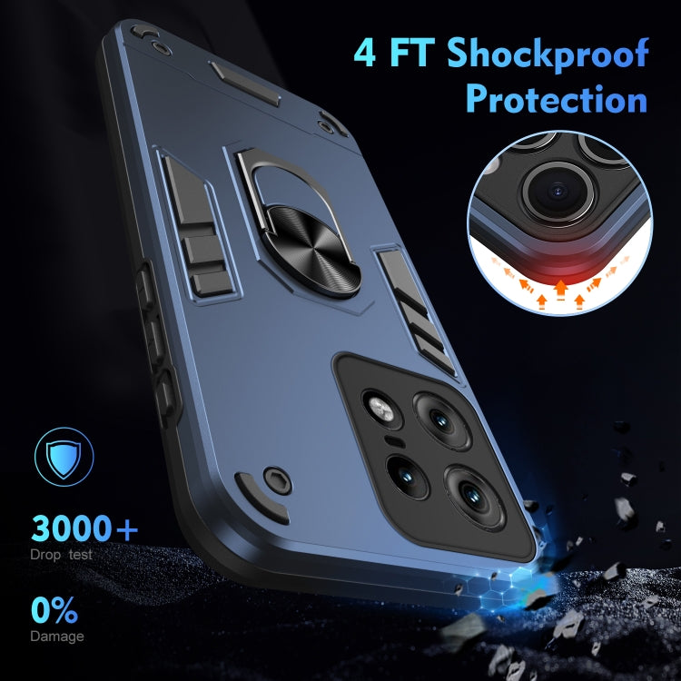 For Motorola Edge 50 Pro Shockproof Metal Ring Holder Phone Case