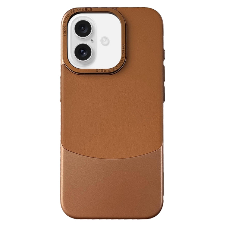 For iPhone 16 Plus Napa Texture PC + Leather Phone Case