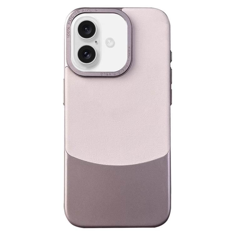 For iPhone 16 Plus Napa Texture PC + Leather Phone Case