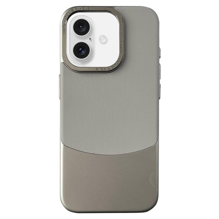 For iPhone 16 Napa Texture PC + Leather Phone Case