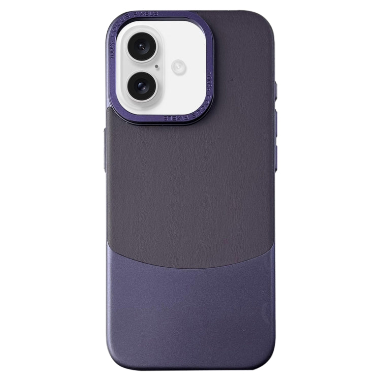 For iPhone 16 Napa Texture PC + Leather Phone Case