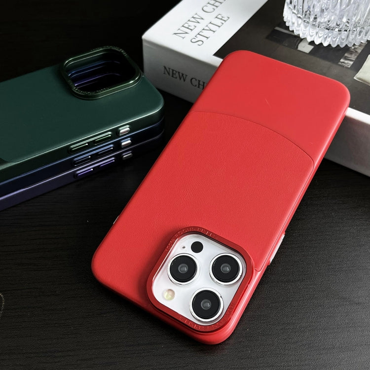 For iPhone 16 Napa Texture PC + Leather Phone Case