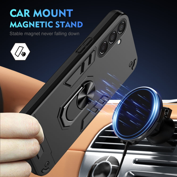 For Samsung Galaxy M15 Shockproof Metal Ring Holder Phone Case
