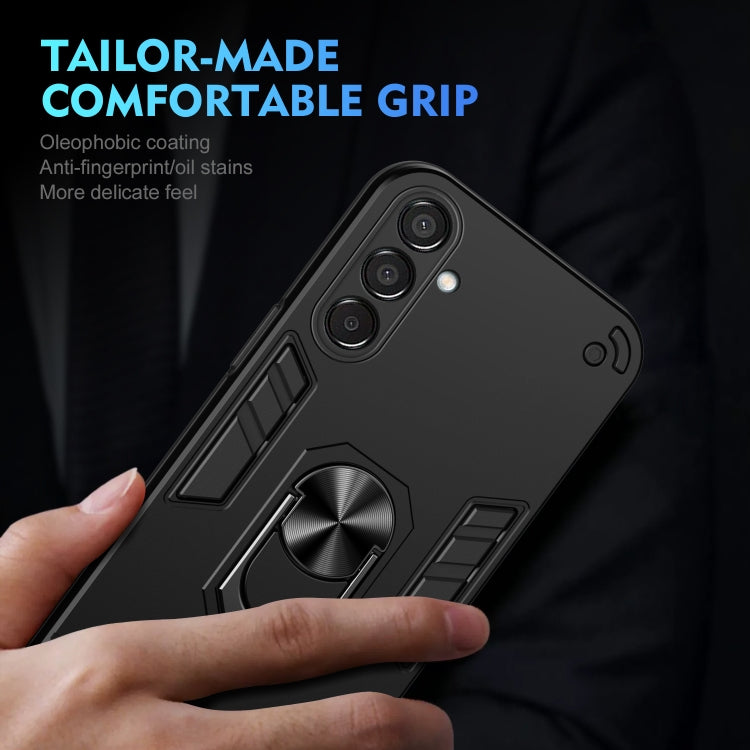 For Samsung Galaxy M15 Shockproof Metal Ring Holder Phone Case