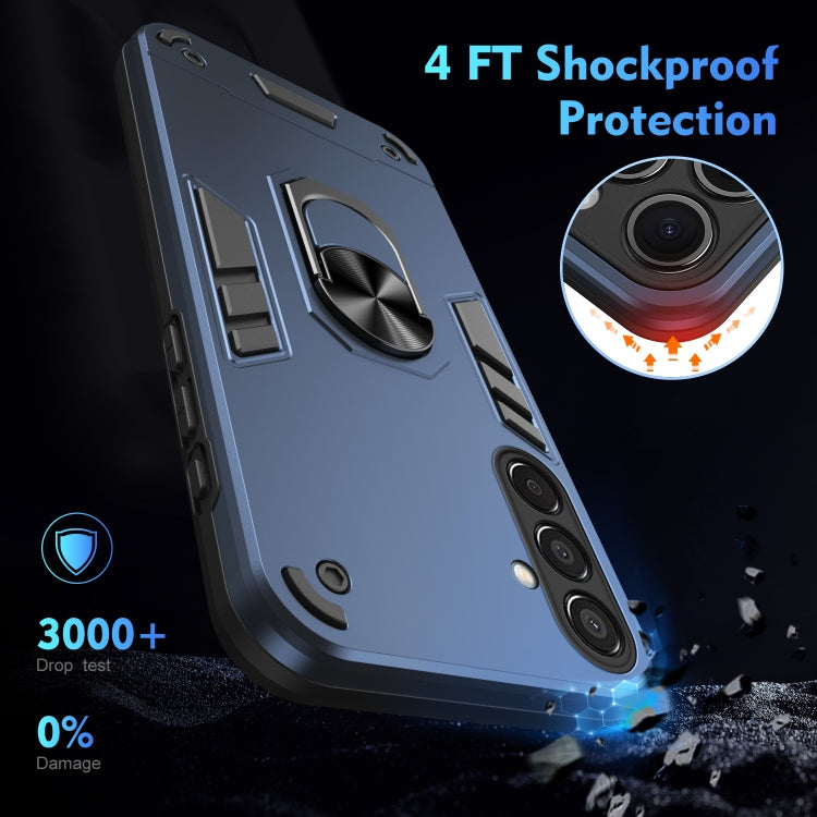 For Samsung Galaxy M15 Shockproof Metal Ring Holder Phone Case