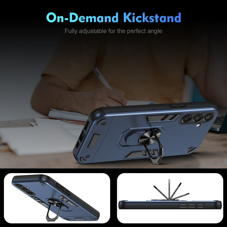 For Samsung Galaxy M15 Shockproof Metal Ring Holder Phone Case