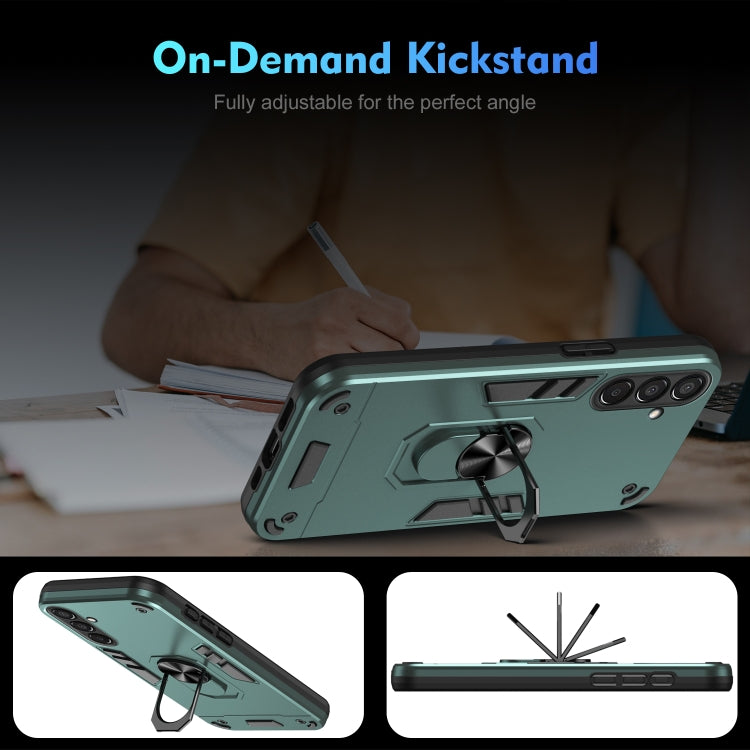 For Samsung Galaxy M15 Shockproof Metal Ring Holder Phone Case