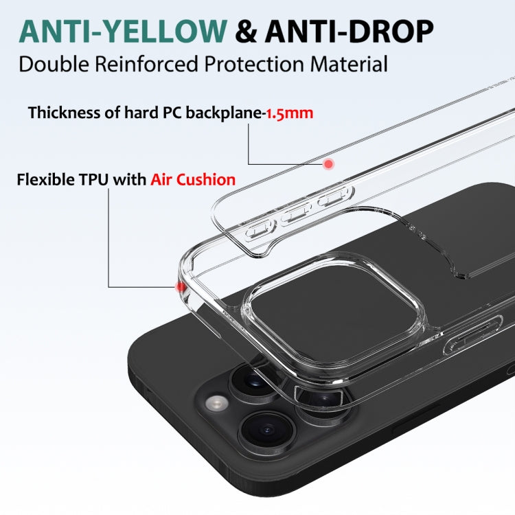 For iPhone 16 Pro Max Scratchproof Acrylic TPU Phone Case - Transparent