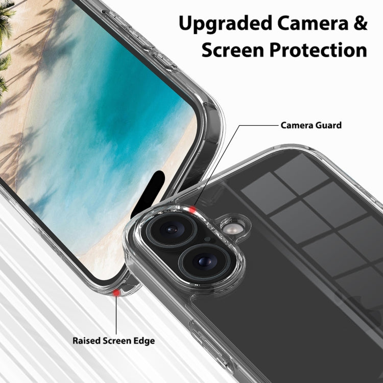 For iPhone 16 Plus Scratchproof Acrylic TPU Phone Case - Transparent
