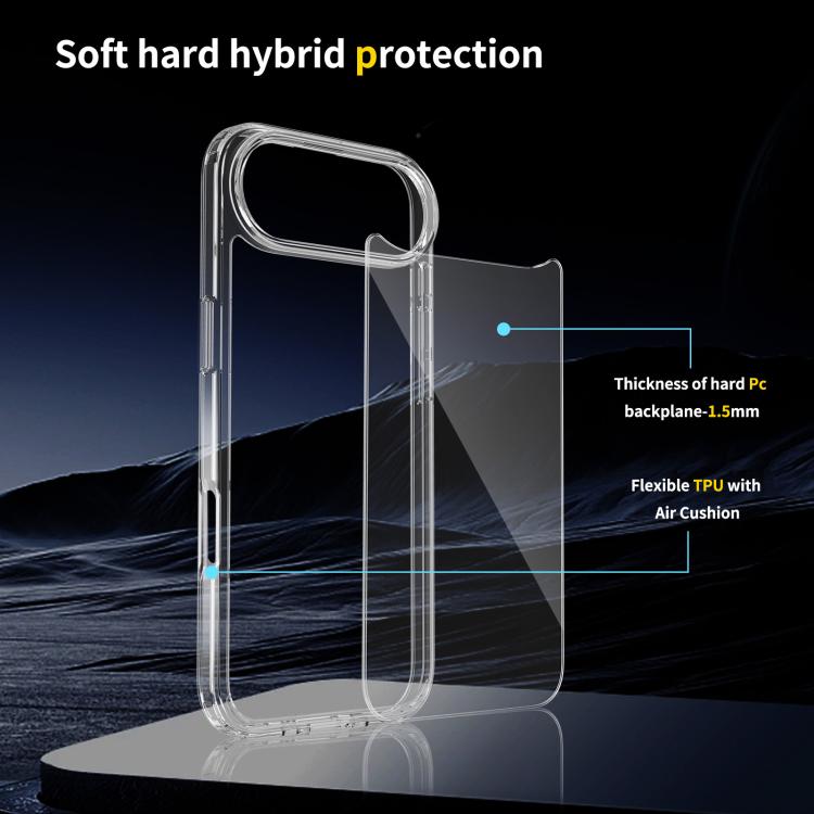 For iPhone Air Scratchproof Acrylic TPU Phone Case - Transparent