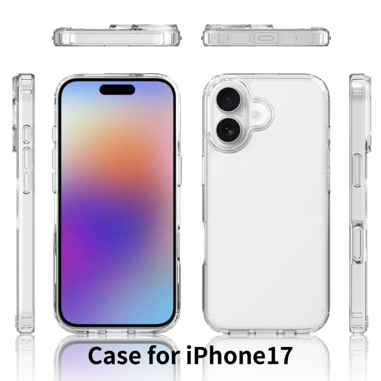 For iPhone 17 Scratchproof Acrylic TPU Phone Case - Transparent