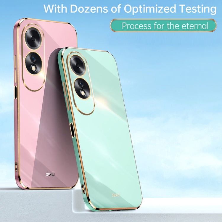For OPPO A60 4G XINLI Straight Edge 6D Electroplate TPU Phone Case