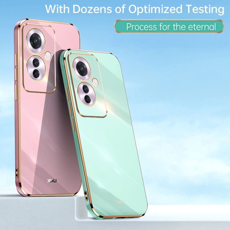 For OPPO Reno11 F XINLI Straight Edge 6D Electroplate TPU Phone Case