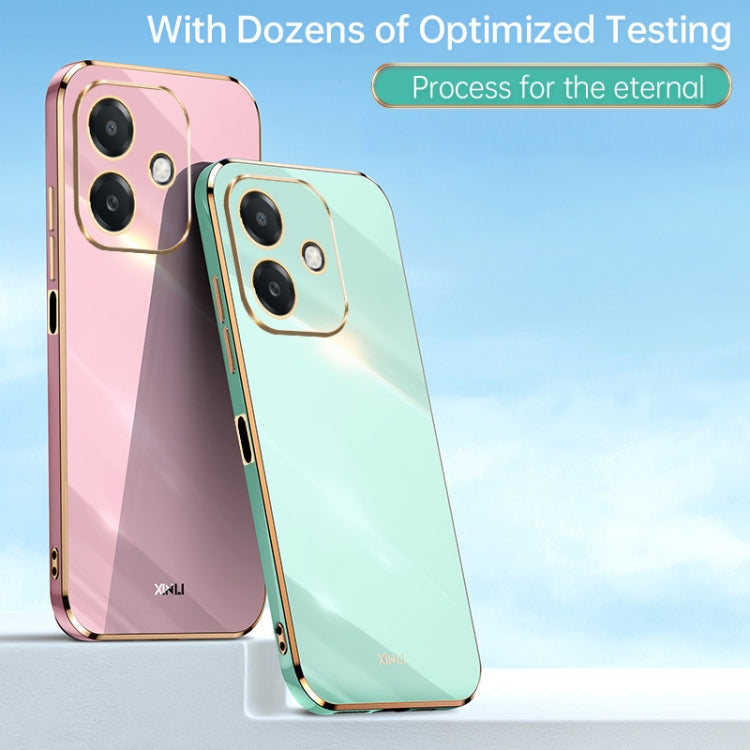 For OPPO A3 5G India XINLI Straight Edge 6D Electroplate TPU Phone Case