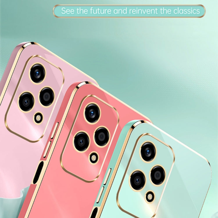 For Honor 200 Lite Global XINLI Straight 6D Plating Gold Edge TPU Phone Case