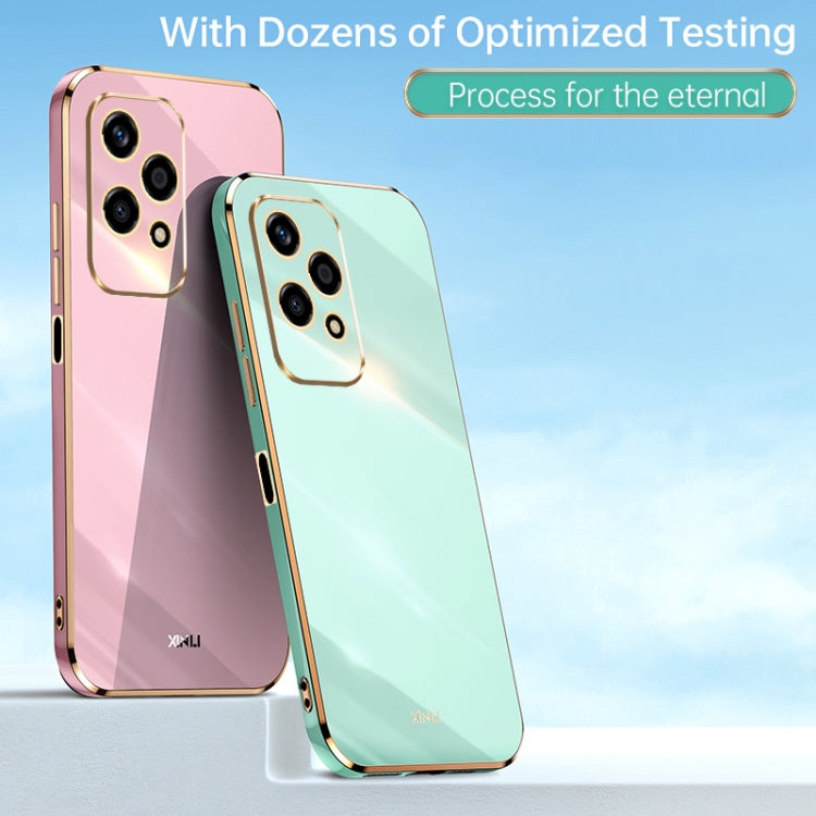 For Honor 200 Lite Global XINLI Straight 6D Plating Gold Edge TPU Phone Case