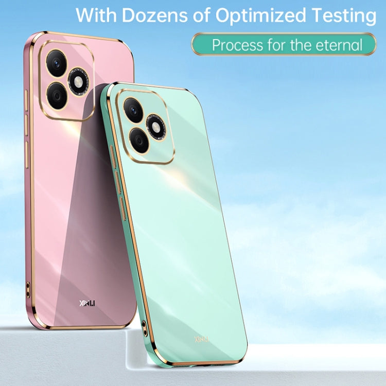 For Honor X60i XINLI Straight 6D Plating Gold Edge TPU Phone Case