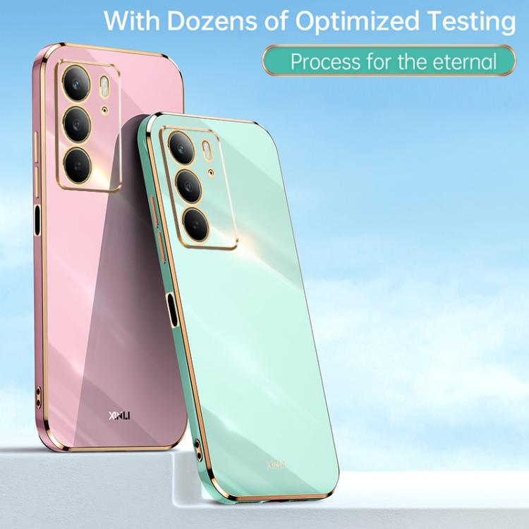 For Realme C75 XINLI Straight Edge 6D Electroplate TPU Phone Case
