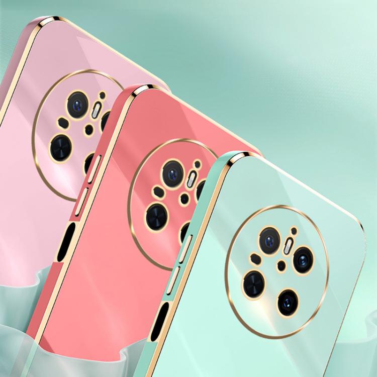 For Huawei Mate 70 XINLI Straight 6D Plating Gold Edge TPU Phone Case