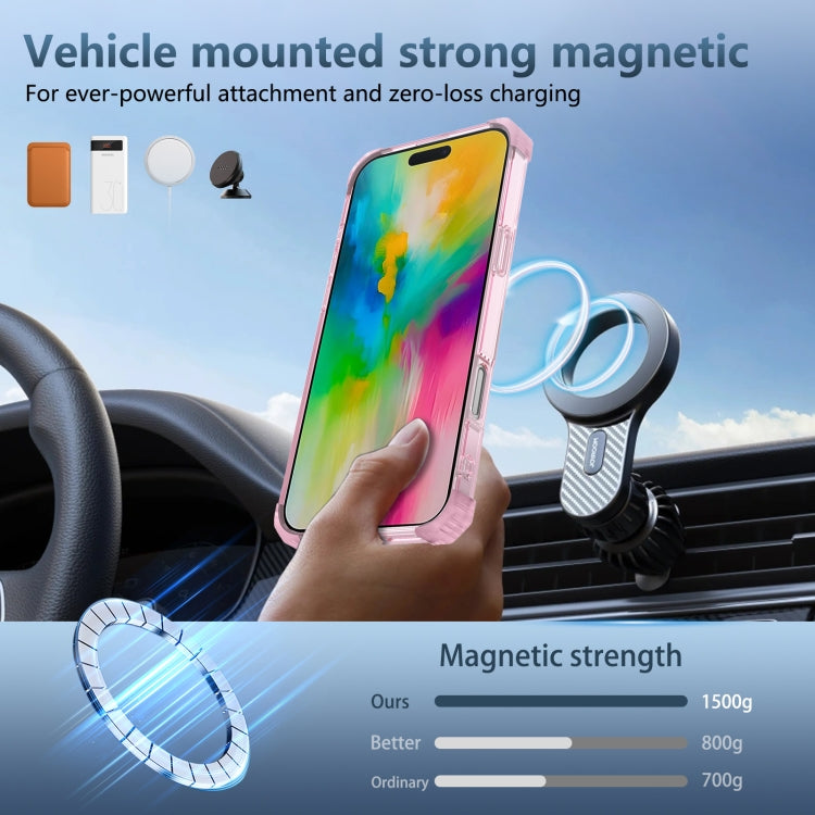 For iPhone 16 Pro Max Gold Shield CD Pattern MagSafe Magnetic Phone Case with Rotating Stand