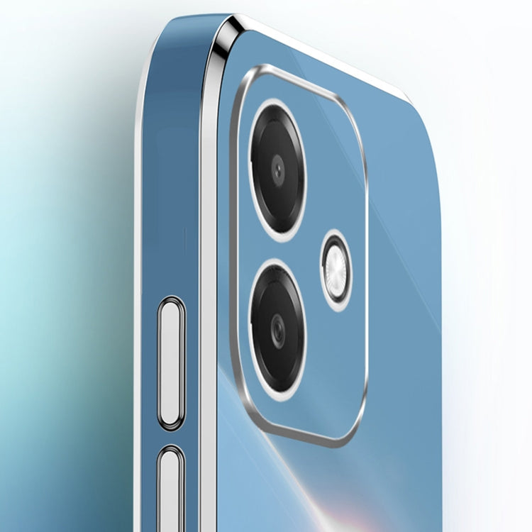 For OPPO A3 5G India XINLI Straight Edge 6D Electroplate TPU Phone Case with Ring Holder