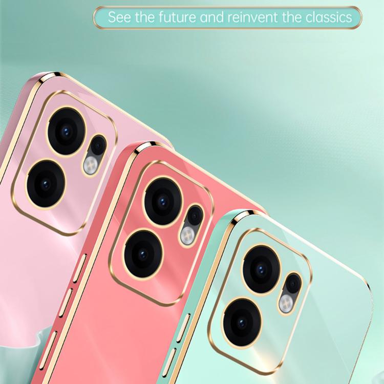 For OPPO Reno13 F 5G Global XINLI Straight Edge 6D Electroplate TPU Phone Case with Ring Holder