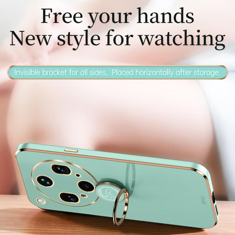 For OPPO Find X8 Ultra XINLI Straight Edge 6D Electroplate TPU Phone Case with Ring Holder